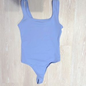Abercrombie Seamless Fabric Tank Bodysuit xs blue